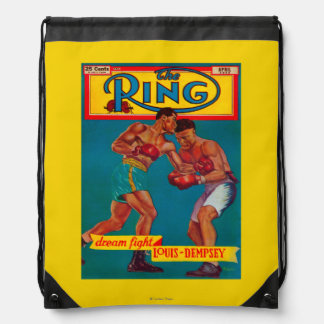 The Ring Magazine Cover Drawstring Bag