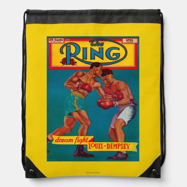 The Ring Magazine Cover Drawstring Bag (Front)