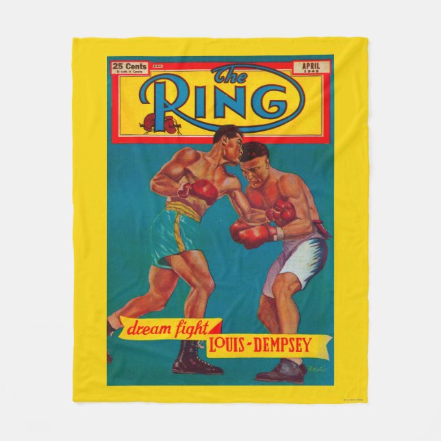 The Ring Magazine Cover Fleece Blanket (Front)