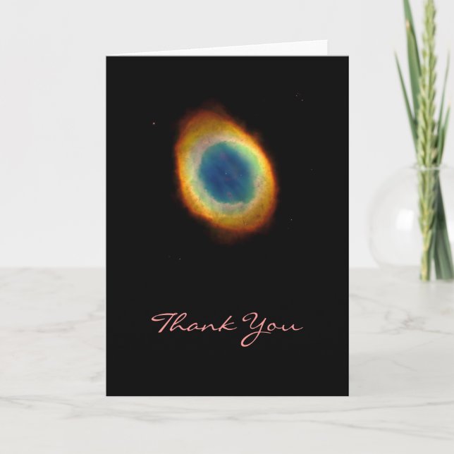 The Ring Nebula Letterpress Thank You Card (Front)