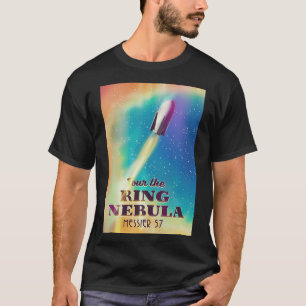 The Ring Nebula (Messier 57) Space travel poster. T-Shirt