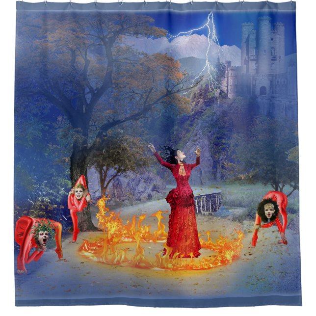 The Ring of Fire Shower Curtain (Front)