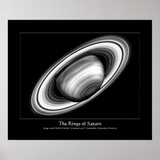 The Rings of Gas Giant Saturn - solar system image Poster