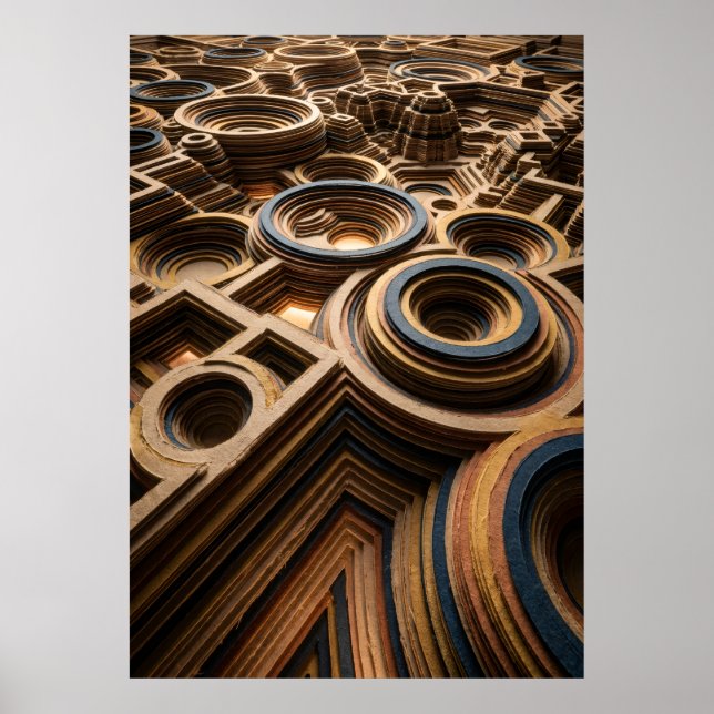 The Rings of Time Sacred Geometry Wall Art (Front)