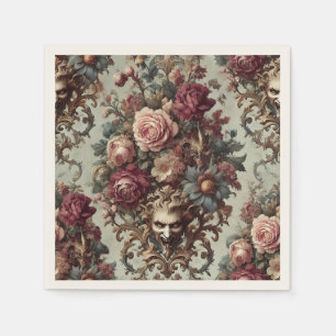 🌺 The Riot to Bloom – Gothic Baroque Floral Napkins