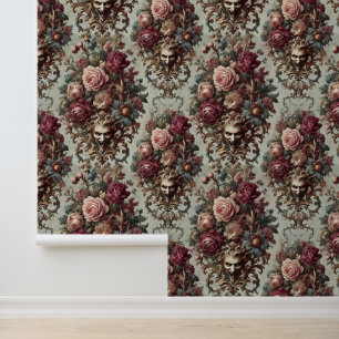 🌺 The Riot to Bloom – Gothic Baroque Floral Wallpaper