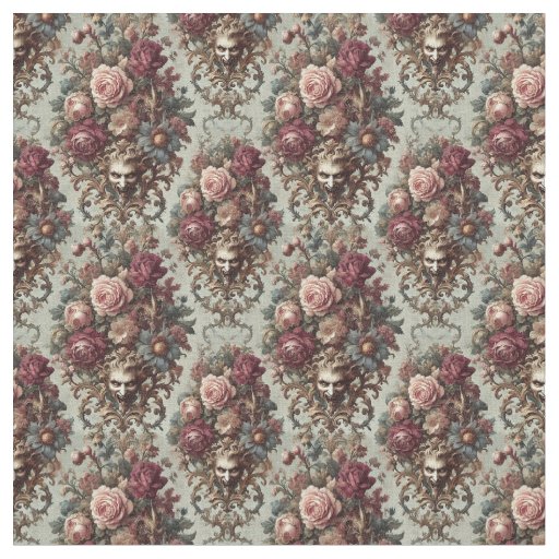 The Riot to Bloom – Gothic Dense Tile Fabric