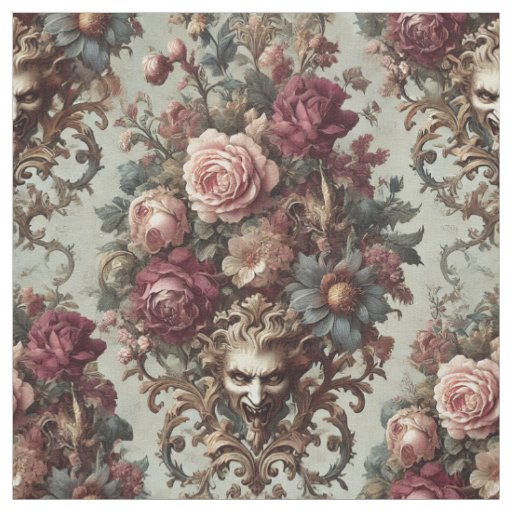 The Riot to Bloom – Gothic Statement Tile Fabric