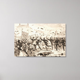 The Riots in Belfast Canvas Print