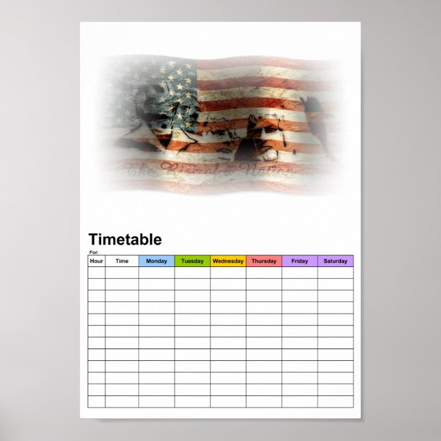 The Rise of a Nation / Timetable Poster (Front)