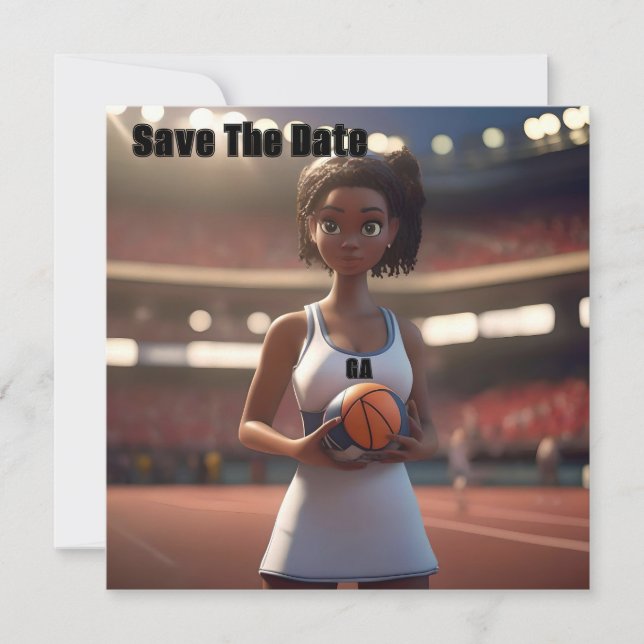 The Rise of the Brown-Skinned Netball Girl Save The Date (Front)