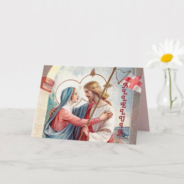 The Risen Christ Greets His Mother (Detail; MH01) Card (Small Plant)
