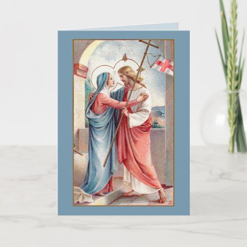 The Risen Christ Greets His Mother MH01  Card
