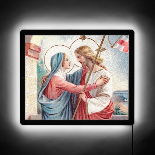 The Risen Christ Greets His Mother MH01 LED Sign