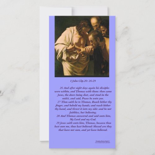 The Risen Christ Sees ApostleThomas_Photo Card