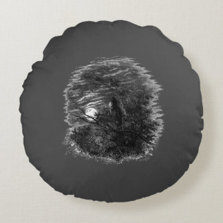 The Rising Moon - Round Pillow
