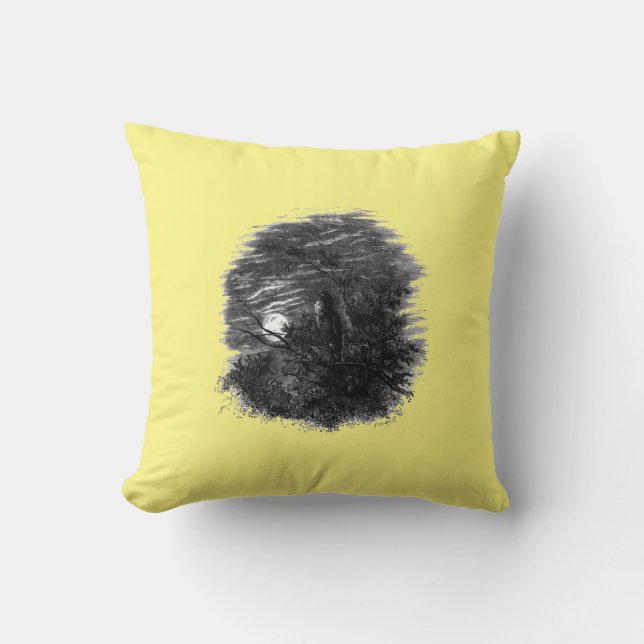 The Rising Moon - Throw Pillow (Front)
