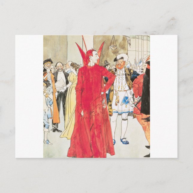 The Rival Mephistopheles: Philip William May; 1895 Postcard (Front)