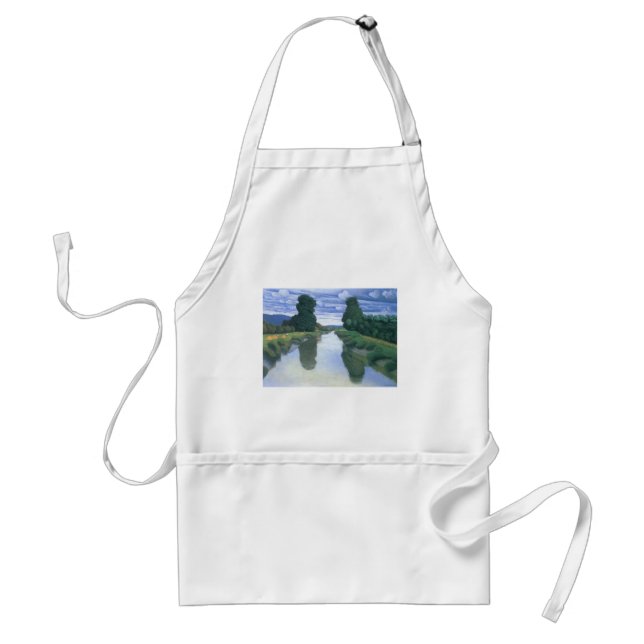 The River at Berville by Felix Vallotton, Fine Art Adult Apron (Front)