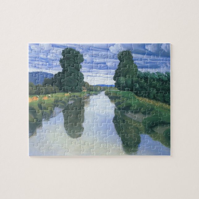 The River at Berville by Felix Vallotton, Fine Art Jigsaw Puzzle (Horizontal)