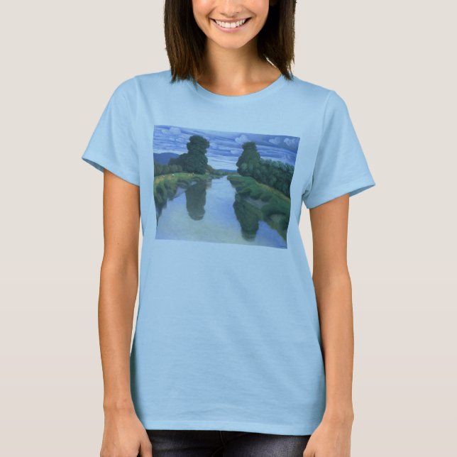 The River at Berville by Felix Vallotton, Fine Art T-Shirt (Front)