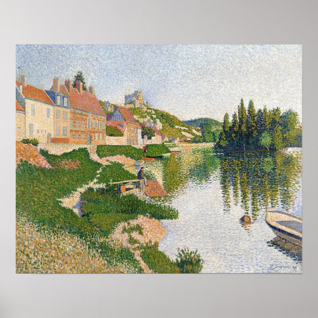 The River Bank, Petit-Andely, 1886 Poster (Front)