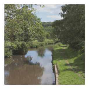The River Churnet Cheddleton Staffordshire Postcar Faux Canvas Print