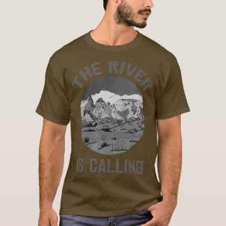 The River Is Calling Rafting Water Kayak Paddler T-Shirt