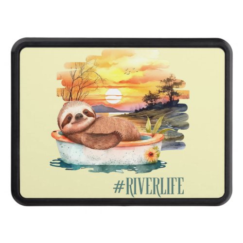 The River Life  Cute Sloth Hitch Cover