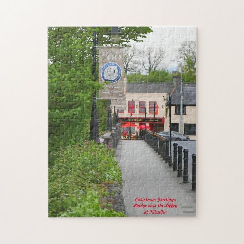 The River Liffey Kilcullen Christmas Greetings Jigsaw Puzzle