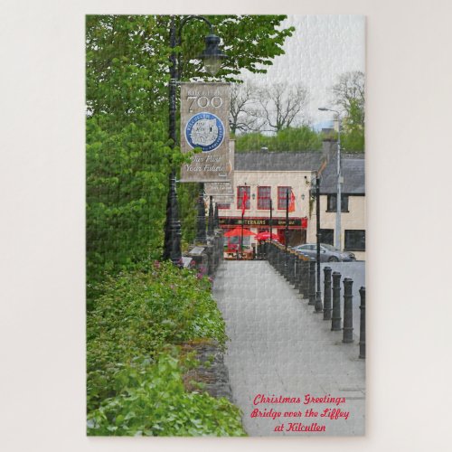 The River Liffey Kilcullen Christmas Greetings Jigsaw Puzzle