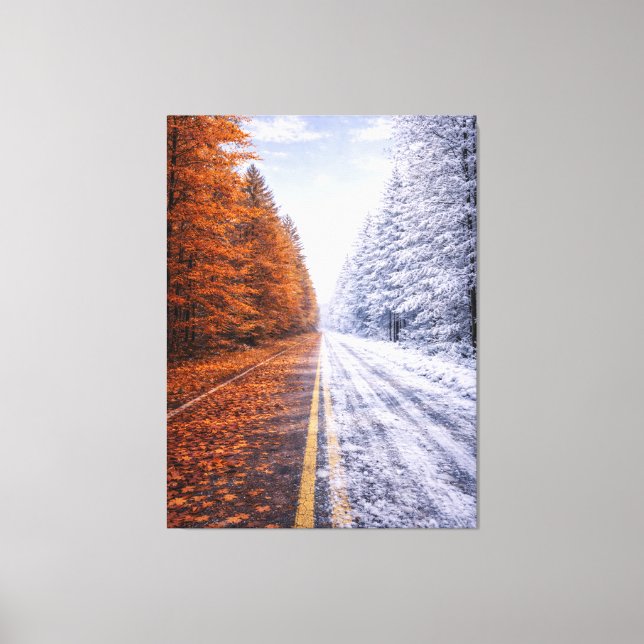 The Road Between Seasons – Time and Choice  Canvas Print (Front)
