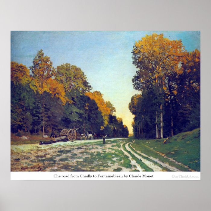 The road Chailly to Fontainebleau by Claude M Posters