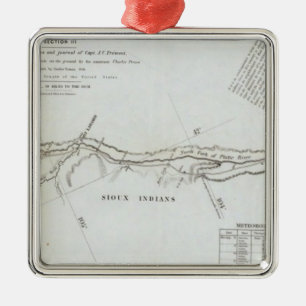 The Road From Missouri to Oregon 5 Metal Ornament