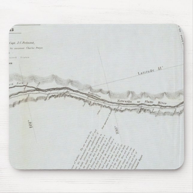 The Road From Missouri to Oregon Mouse Pad (Front)