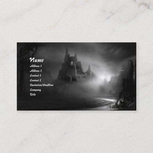 Customizable The Road Home Gothic Business Card