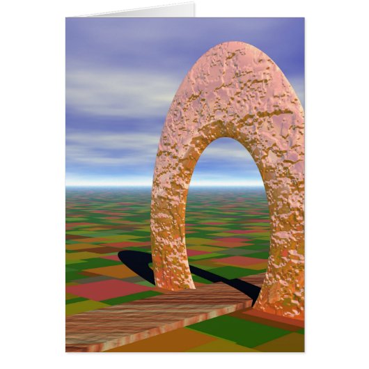 The Road Less Traveled, Abstract Arch, Farmlands Cards (Front)
