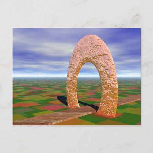 The Road Less Traveled, Abstract Arch, Farmlands Postcard