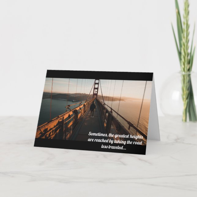 The road less traveled - inspiration  card (Front)