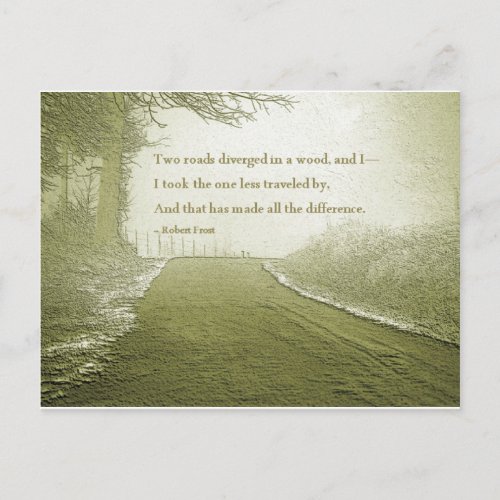 The Road Less Traveled Postcard