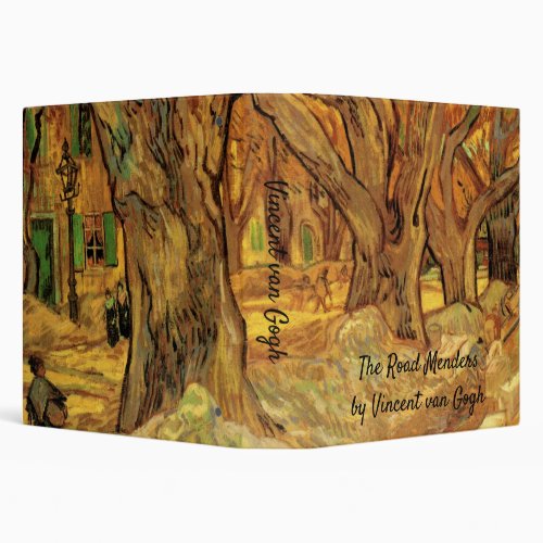 The Road Menders by Vincent van Gogh 3 Ring Binder