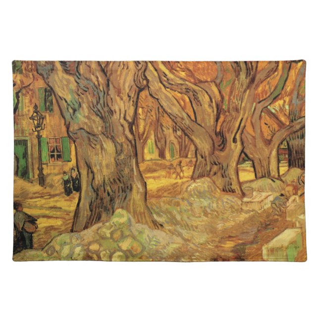 The Road Menders by Vincent van Gogh Cloth Placemat (Front)