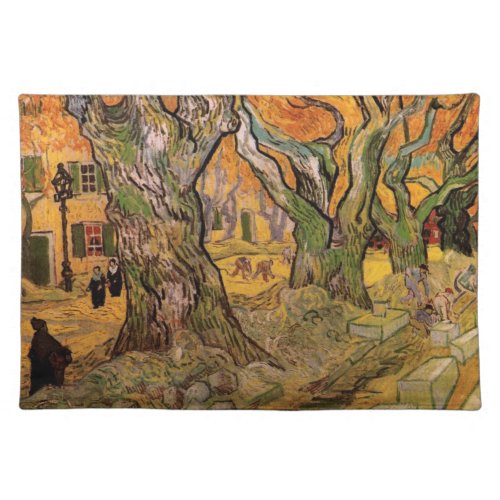 The Road Menders by Vincent van Gogh Cloth Placemat