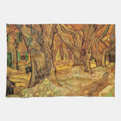 The Road Menders by Vincent van Gogh Kitchen Towel