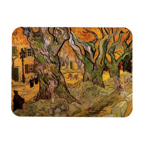 The Road Menders by Vincent van Gogh Magnet