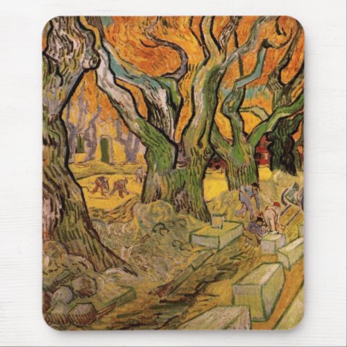 The Road Menders by Vincent van Gogh Mouse Pad