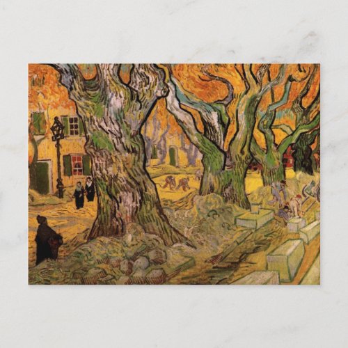 The Road Menders by Vincent van Gogh Postcard