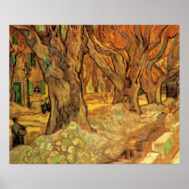 The Road Menders by Vincent van Gogh Poster (Front)