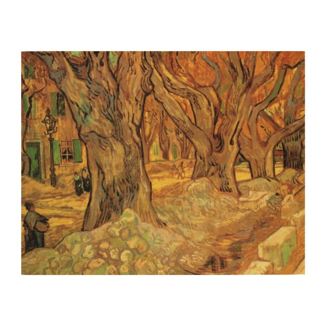 The Road Menders by Vincent van Gogh Wood Wall Art (Front)