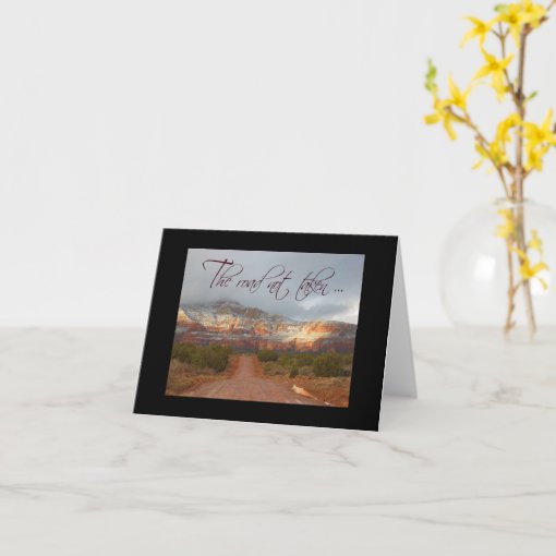 The road not taken notecard | Zazzle